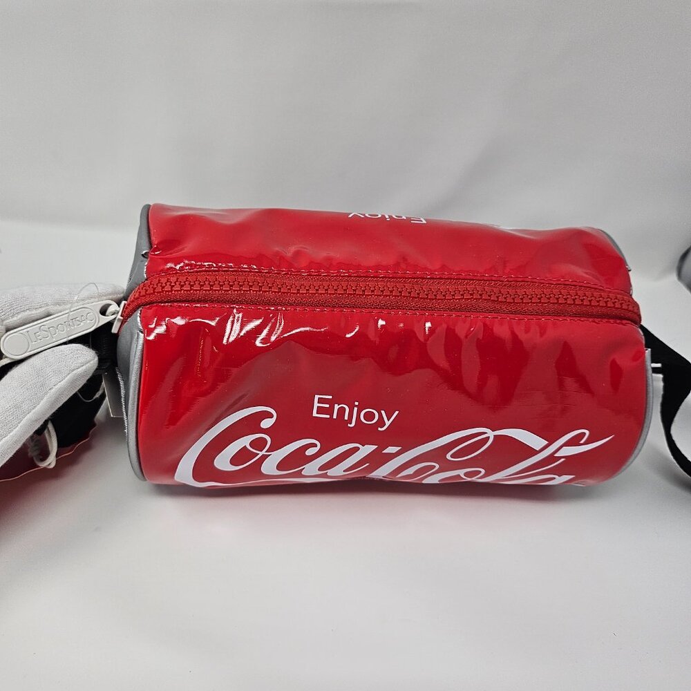 Lesportsac NWT Coke Coca-Cola Eva Crossbody Duffle Dynamic Drink - Picture 5 of 10